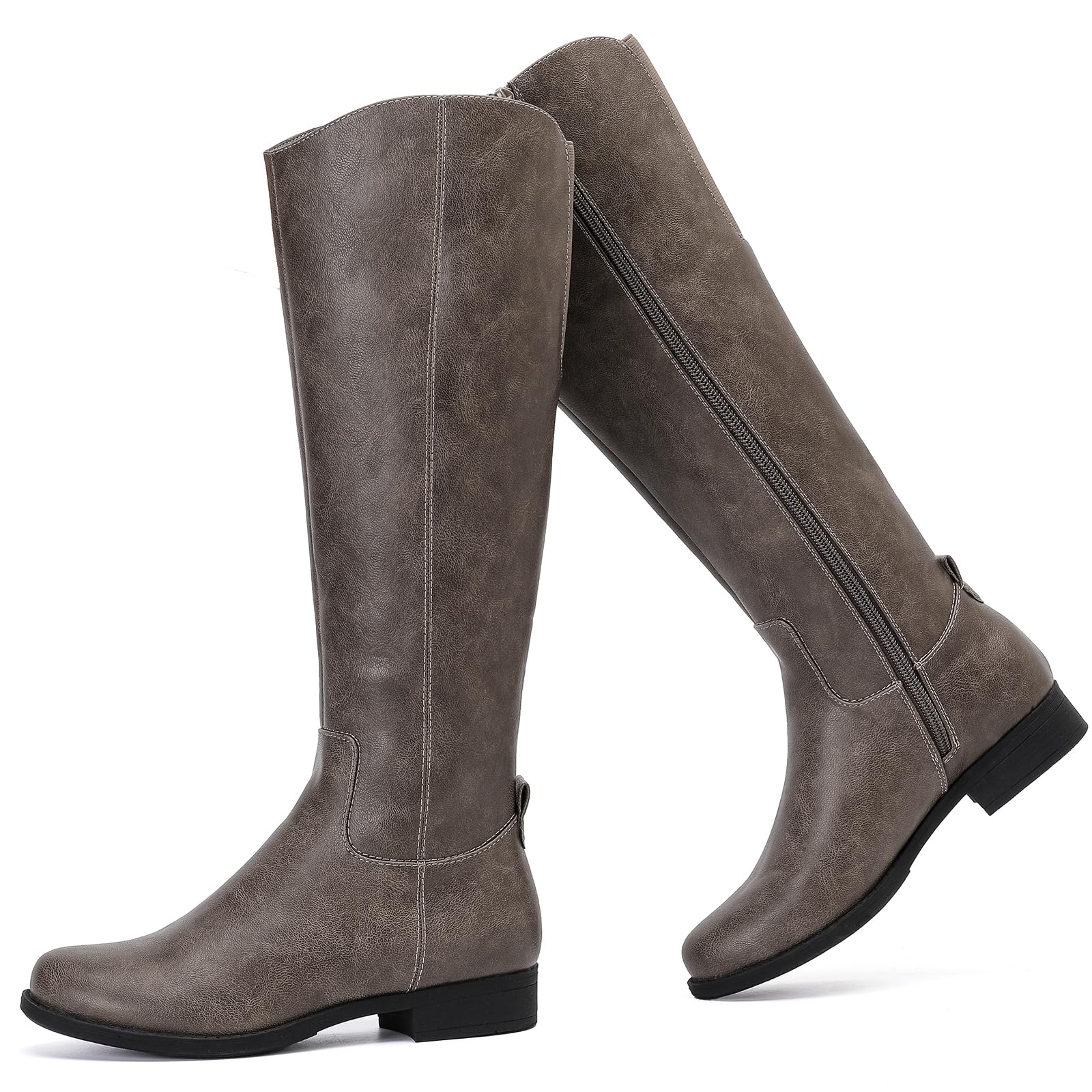 Women's Knee High Boots Stylish Comfort Round Toe Tall Riding Combat Boot Classic Fashion Fall Winter Boots for Women.